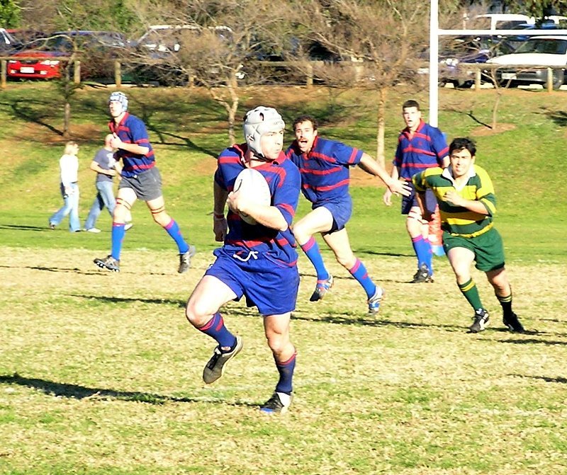 1st XV - Boof with ball, Andy calling